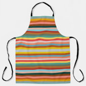 Kleurrijke horizontale retrostrepen schort (Voorkant)