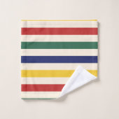Kleurrijke horizontale strepen bad handdoek (Wasdoekje)