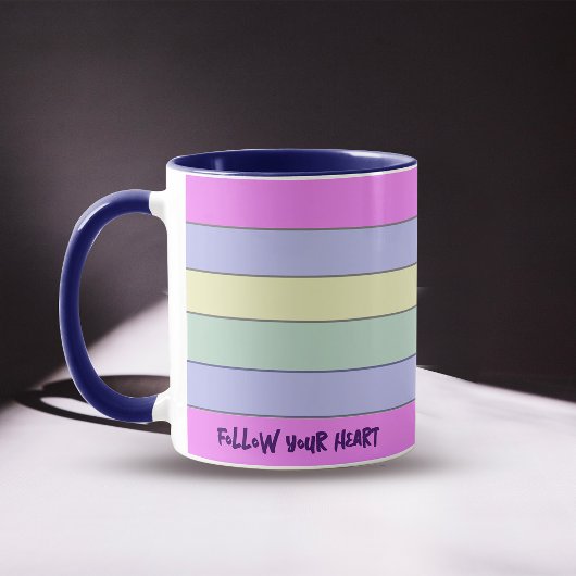 Kleurrijke Horizontale Strepen Koffie Mok