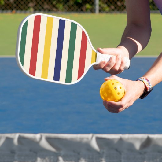 Kleurrijke horizontale strepen pickleball paddle (Insitu)