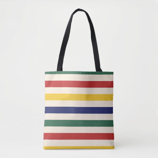 Kleurrijke horizontale strepen tote bag (Voorkant)