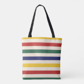 Kleurrijke horizontale strepen tote bag (Achterkant)