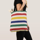 Kleurrijke horizontale strepen tote bag (Dichtbij)