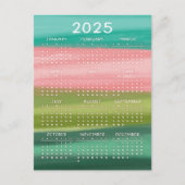 Kleurrijke horizontale Waterverf penseelstreken 20 Feestdagenkaart (Voorkant)