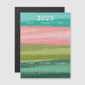 Kleurrijke horizontale Waterverf penseelstreken 20 Magnetische Uitnodiging (Voorkant / Achterkant)