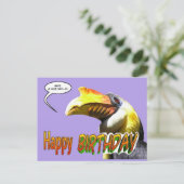 Kleurrijke Hornbill Verjaardag Briefkaart (Staand voorkant)