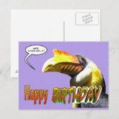 Kleurrijke Hornbill Verjaardag Briefkaart (Voorkant / Achterkant)