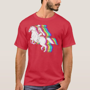 Kleurrijke Horse Equestrian Jockey Horse Racing Fi T-shirt