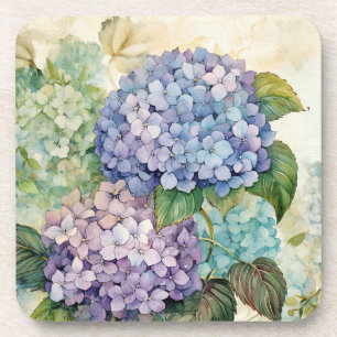 Kleurrijke hortensia's bier onderzetter