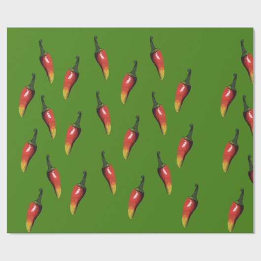 Kleurrijke hot-plpers - Aangepast Cadeaupapier (Vlak)