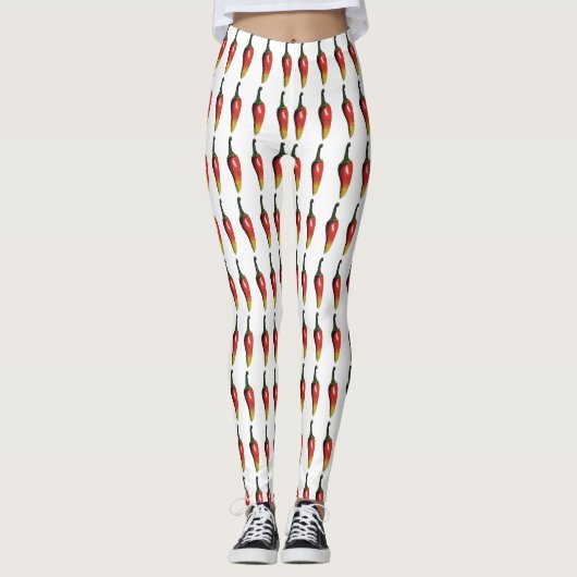 Kleurrijke hot-plpers - Aangepast Leggings (Voorkant)