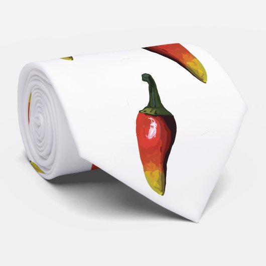 Kleurrijke hot-plpers - Aangepast Stropdas (Opgerold)