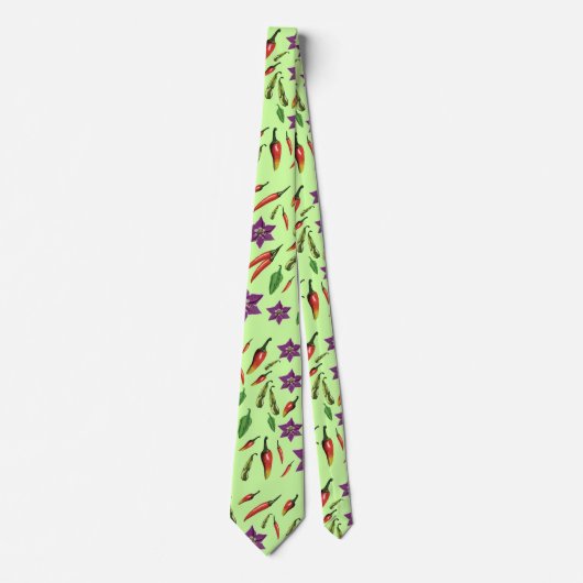 Kleurrijke hot-plpers - Aangepast Stropdas (Voorkant)