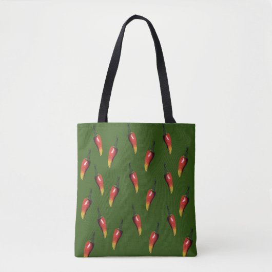 Kleurrijke hot-plpers - Aangepast Tote Bag (Voorkant)
