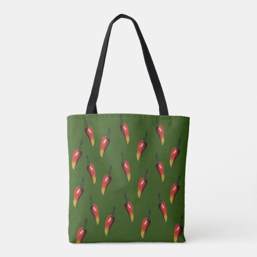 Kleurrijke hot-plpers - Aangepast Tote Bag (Achterkant)