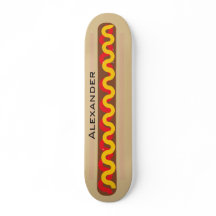 Kleurrijke Hotdog Eten Persoonlijke Naam