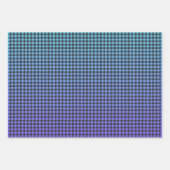 Kleurrijke Houndstooth- Blauw tot Paarse Gradient- Inpakpapier Vel (Voorkant)