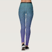 Kleurrijke Houndstooth-Blue Paarse gradiënt- Leggings (Achterkant)