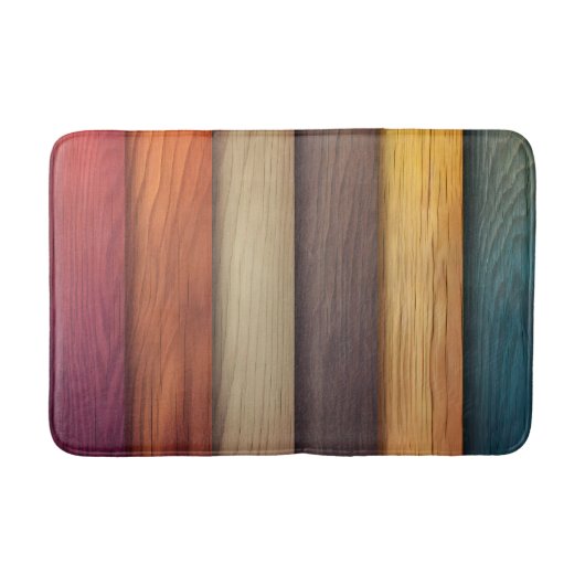 Kleurrijke houten badmat (Voorkant)