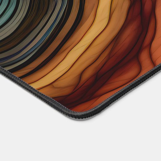 Kleurrijke houten bureaumat (Hoek)