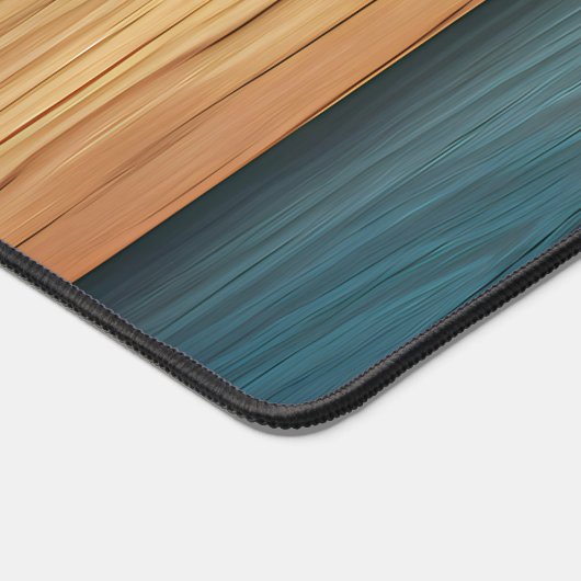 Kleurrijke houten bureaumat (Hoek)