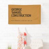 Kleurrijke Houten Constructie Zakelijk Spandoek (Insitu)
