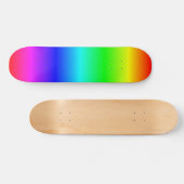 Kleurrijke houten hek planken regenboogskateboard persoonlijk skateboard (Horizontaal)