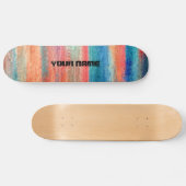 Kleurrijke houten korrel persoonlijk skateboard (Horizontaal)