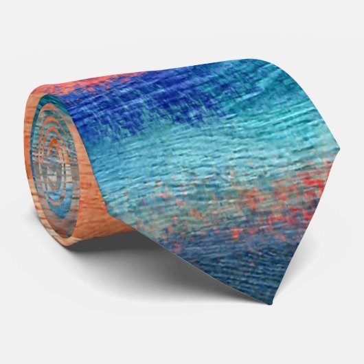 Kleurrijke houten korrel stropdas (Opgerold)