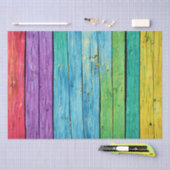 Kleurrijke houten latten tissuepapier (Craft)