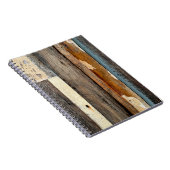 Kleurrijke  houten panelen met afschilfering notitieboek (Rechterzijde)