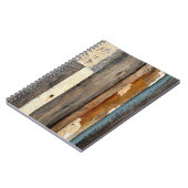 Kleurrijke  houten panelen met afschilfering notitieboek (Linkerzijde)