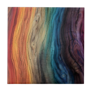 Kleurrijke houten Tegel Tegeltje