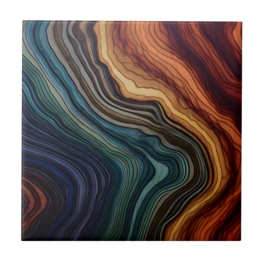 Kleurrijke houten Tegel Tegeltje (Voorkant)