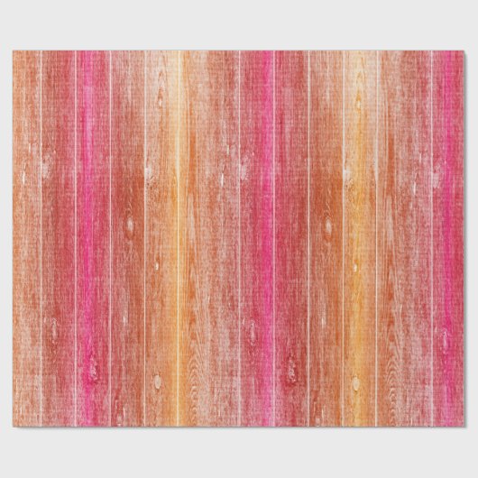 kleurrijke houten wand cadeaupapier (Vlak)