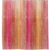 kleurrijke houten wand douchegordijn (Voorkant)