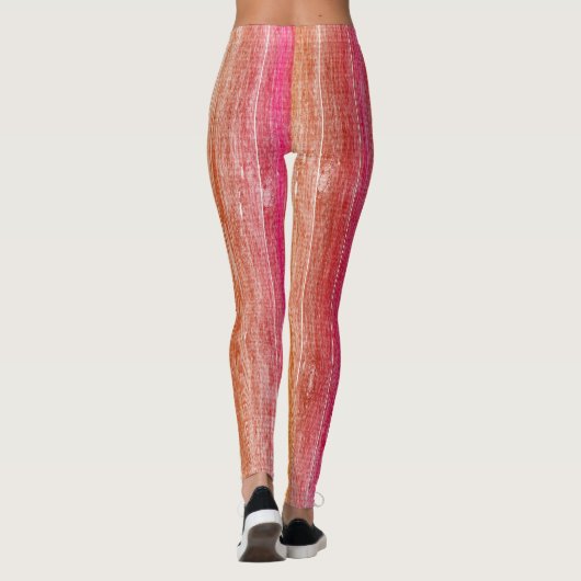 kleurrijke houten wand leggings (Achterkant)