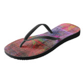 Kleurrijke houtnerf textuur #3 teenslippers (Schuin)