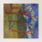 Kleurrijke houtprint van een boom legpuzzel (Horizontaal)