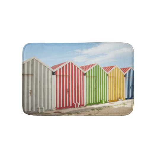 Kleurrijke huiden op strand badmat (Voorkant)