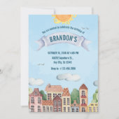 Kleurrijke huis leuke verjaardag kaart (Voorkant)