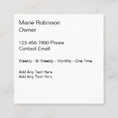 Kleurrijke Huis Schoonmaak Diensten Visitekaartje (Achterkant)