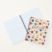 Kleurrijke huisdieren gepersonaliseerde huisdier n notitieboek (Binnen)