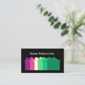 Kleurrijke huisschilder unieke Visitekaartjes (Staand voorkant)