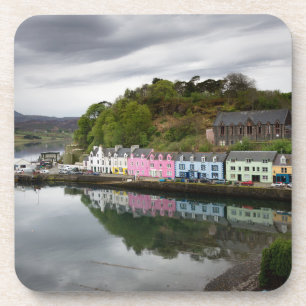 Kleurrijke huizen in Portree, Skye Bier Onderzetter