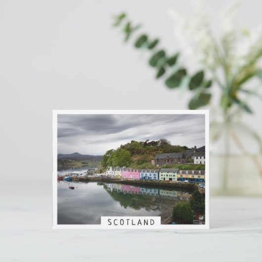 Kleurrijke huizen in Portree, Skye Briefkaart (Staand voorkant)