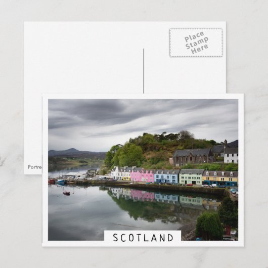 Kleurrijke huizen in Portree, Skye Briefkaart (Voorkant / Achterkant)