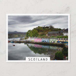 Kleurrijke huizen in Portree, Skye Briefkaart