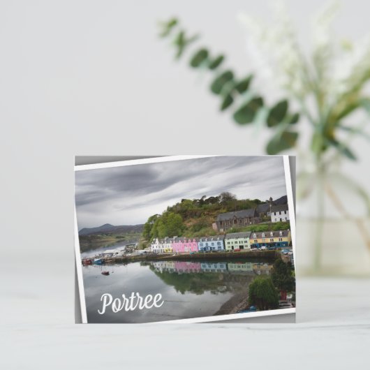 Kleurrijke huizen in Portree, Skye Briefkaart (Staand voorkant)