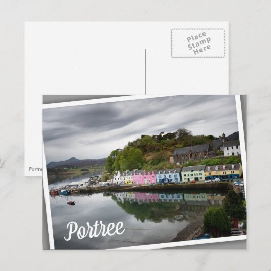 Kleurrijke huizen in Portree, Skye Briefkaart (Voorkant / Achterkant)